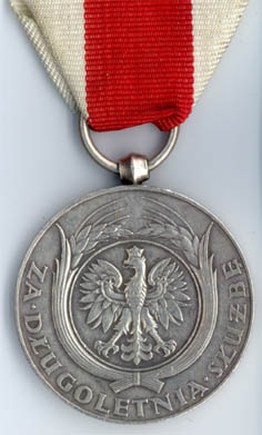 Серебряная медаль "За долголетнюю службу" (аверс)