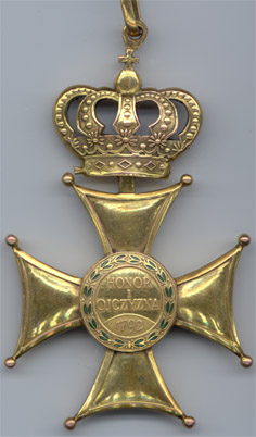Орден "Виртути милитари" 1-го класса (реверс)