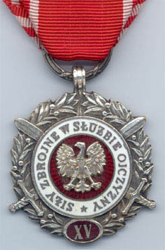 Серебряная медаль "ВС на службе Родине"- 15 лет  (аверс)