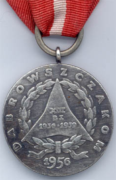 Медаль "За вашу и нашу свободу" (реверс) вариант1