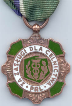 Бронзовая медаль "За заслуги в таможенной службе ПНР" (аверс)